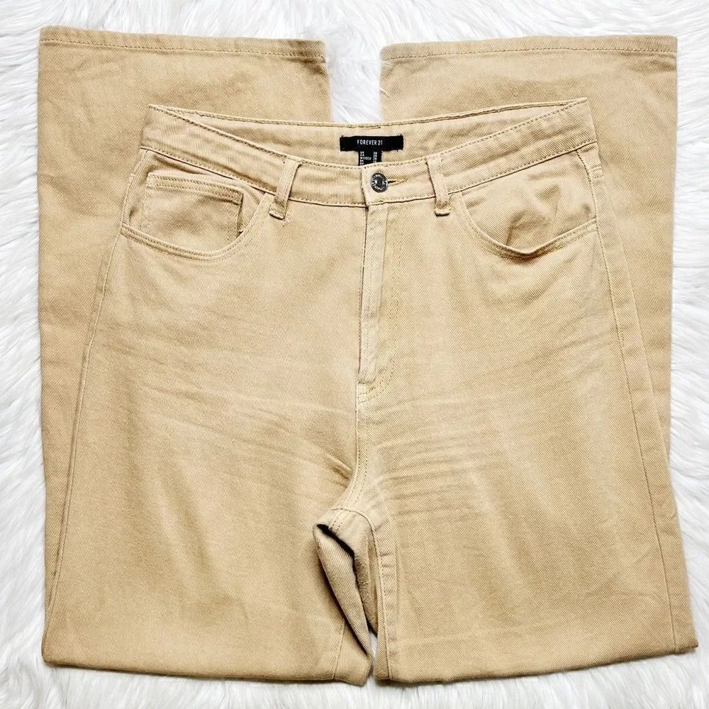 Forever 21 Wide Straight Leg Grunge Jeans Brown Size 29